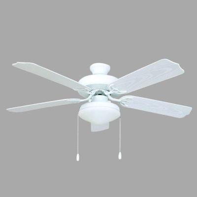 Patterson 52 in. White Outdoor Ceiling Fan with 72 in. Lead Wire